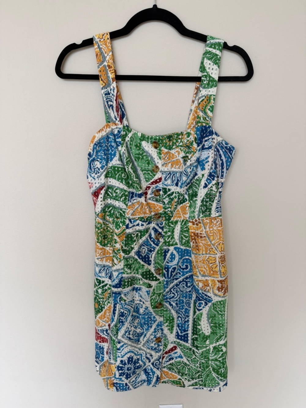 FARM Rio Multicolor Tropical Tile Mini Dress (Sz M)